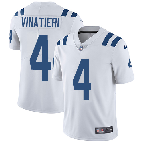 Nike Colts #4 Adam Vinatieri White Men's Stitched NFL Vapor Untouchable Limited Jersey - Click Image to Close